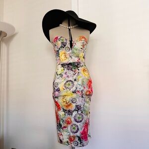 ASOS Petite Multicolor Strapless Dress